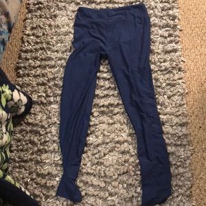 LuLaRoe navy leggings OS